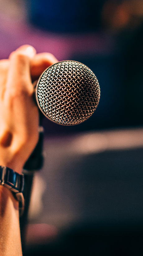 Holding a Microphone