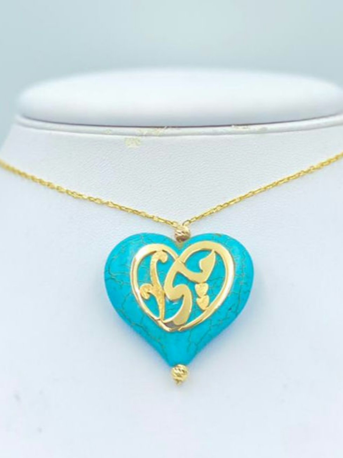 21k Custom made Gold Necklace with 