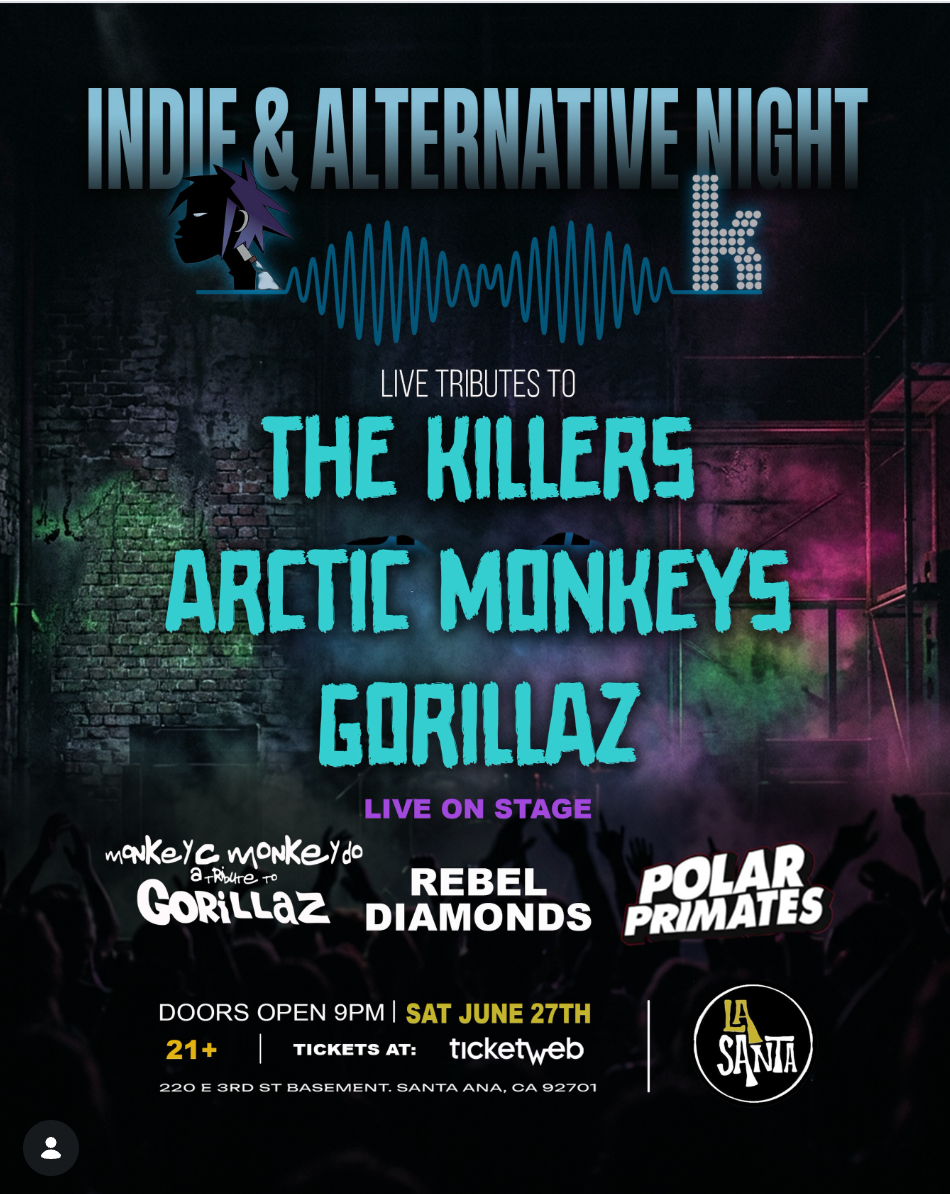 Indie & Alternative Night: Live Tributes to The Killers, Arctic Monkeys, and Gorillaz