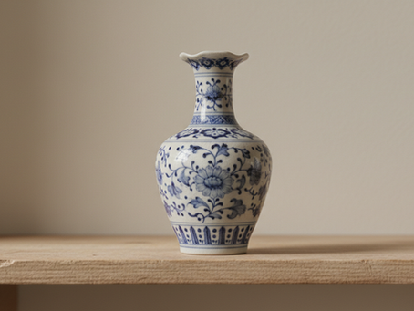 Chinese blue and white porcelain vase