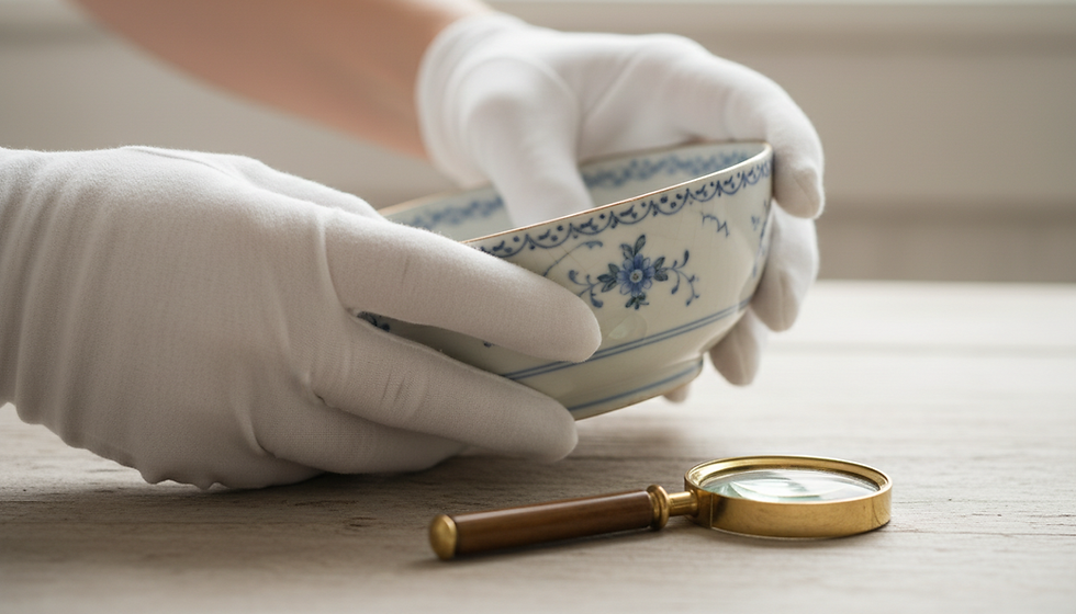 porcelana pintada a mão