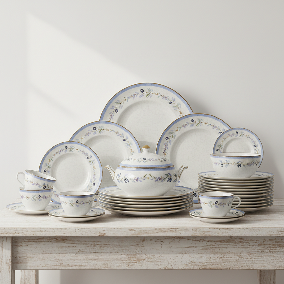 aparelho de jantar de porcelana