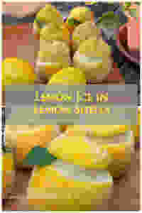 Lemon ice in a lemon shell