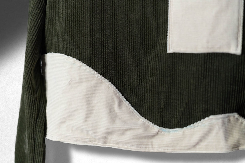 Thumbnail: Faith Moves Mountains - Green + White Corduroy Shirt