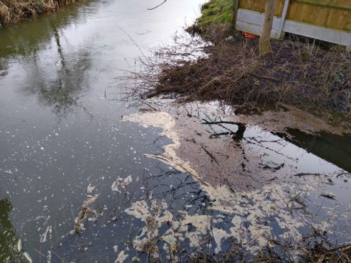 Sewage in river