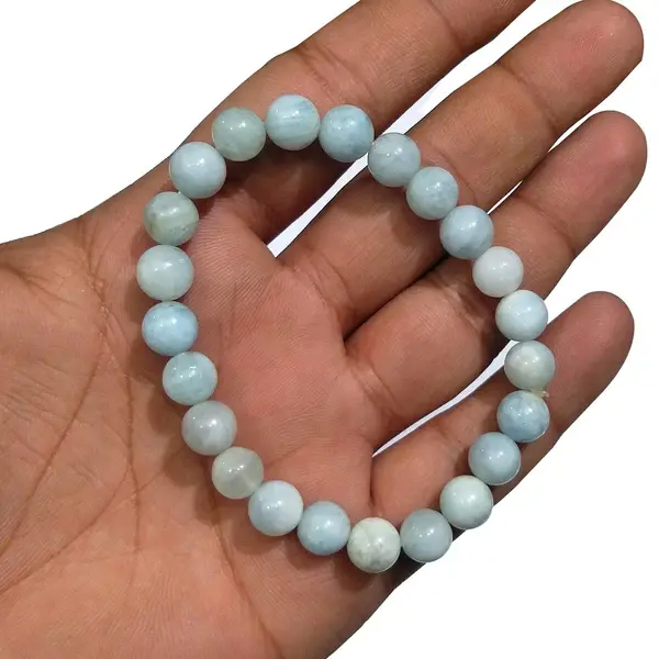 Thumbnail: Aquamarine 10 MM Bracelet Per Piece