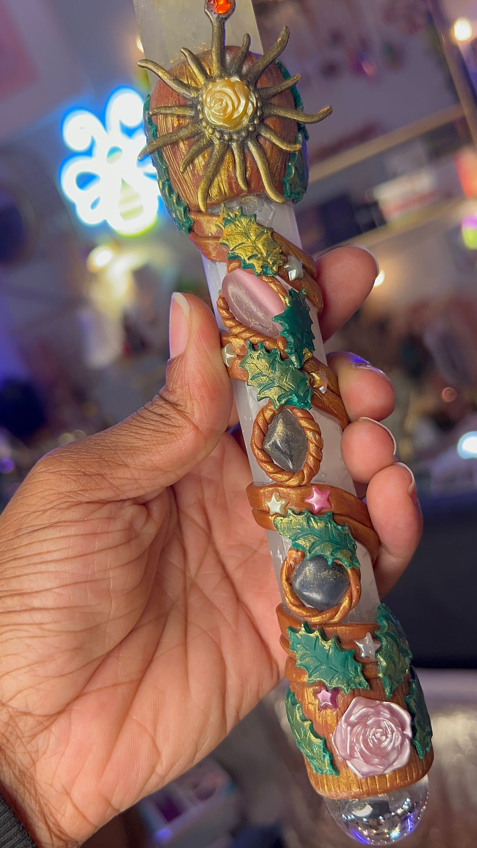 Thumbnail: Citrine|Selenite|Clear Quartz Wand