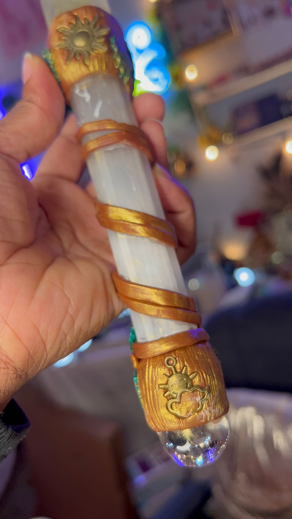 Thumbnail: Citrine|Selenite|Clear Quartz Wand