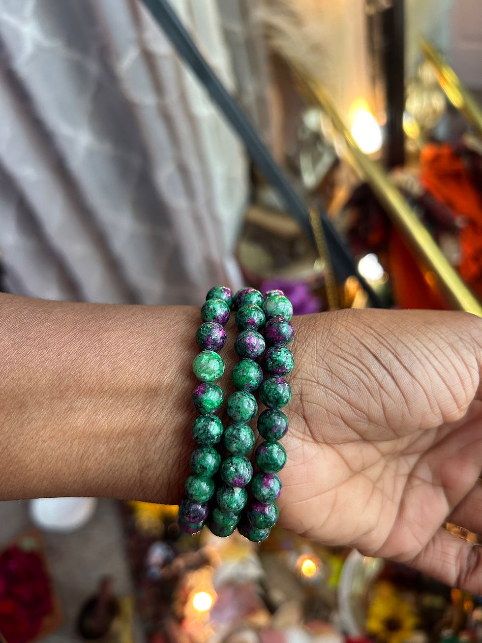Thumbnail: Ruby Zoisite Beaded Bracelet