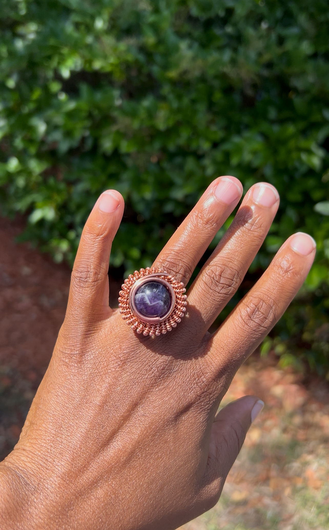 Amethyst Coil Ring