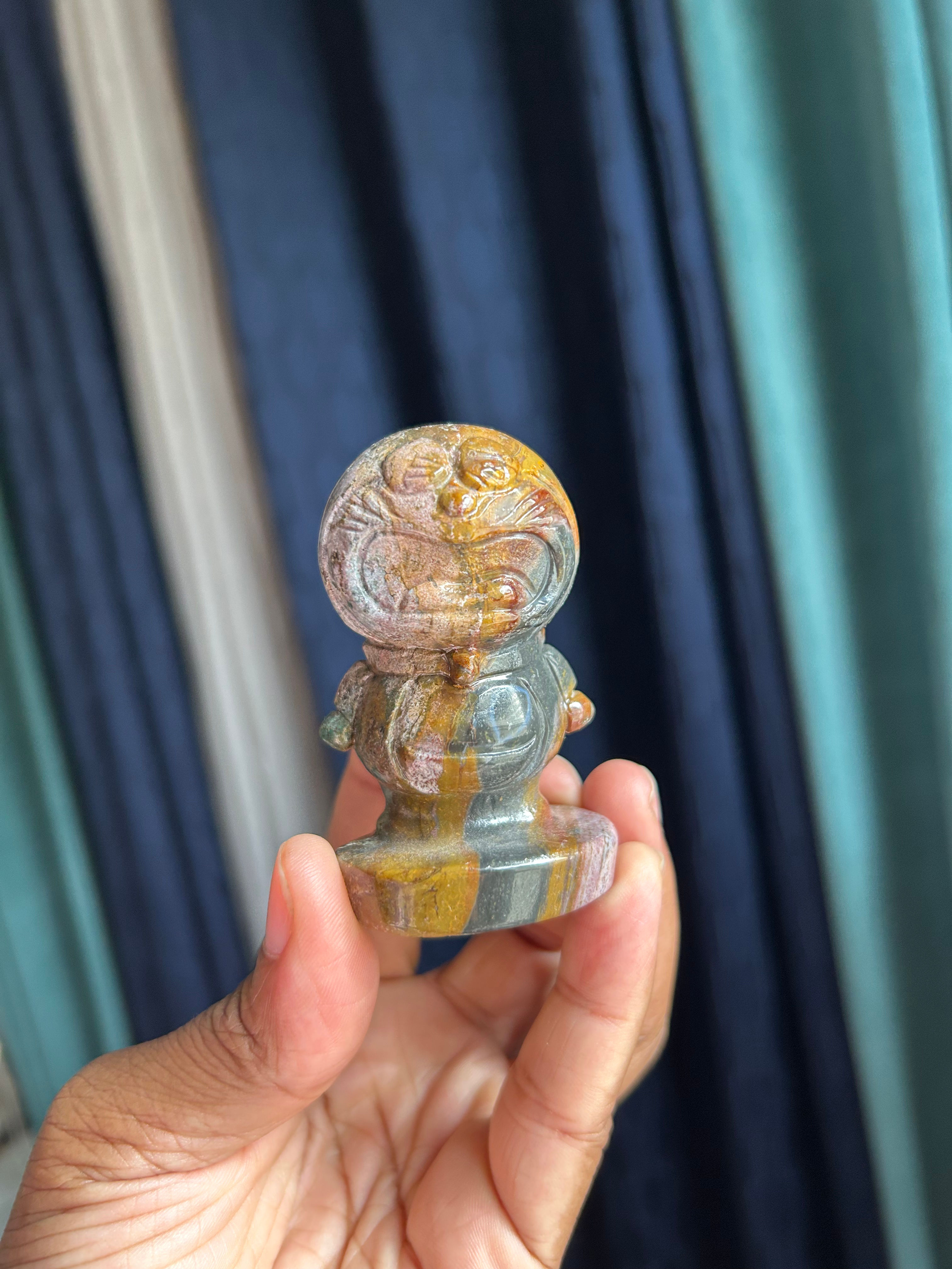 Ocean Jasper Cat Figurine
