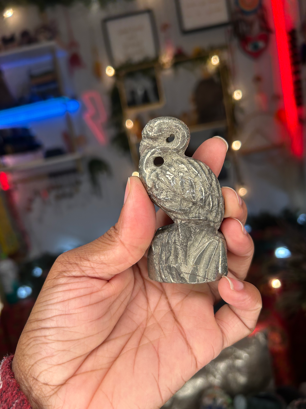 Thumbnail: Pyrite Flamingo Figurine