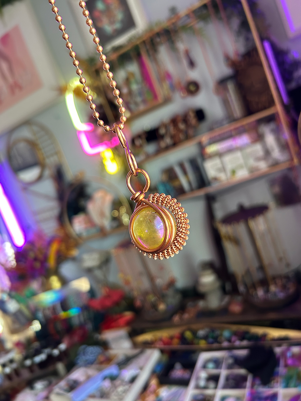 Thumbnail: Yellow Aura Quartz Necklace