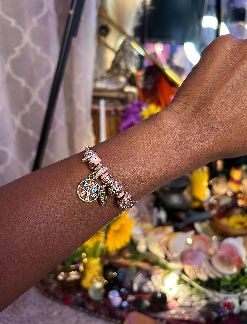 Thumbnail: Stainless Steel Evil Eye Bracelet