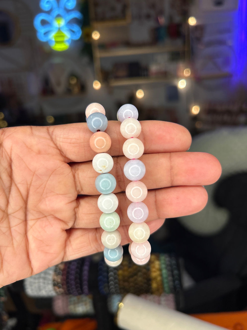 Thumbnail: Morganite Beaded Bracelet 