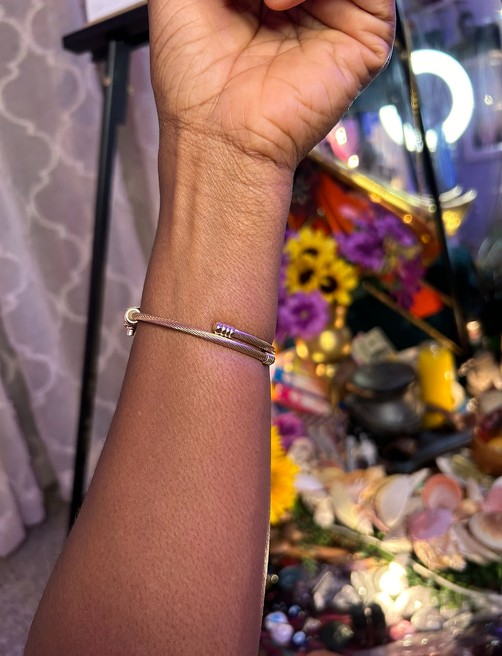 Thumbnail: Stainless Steel Evil Eye Bracelet