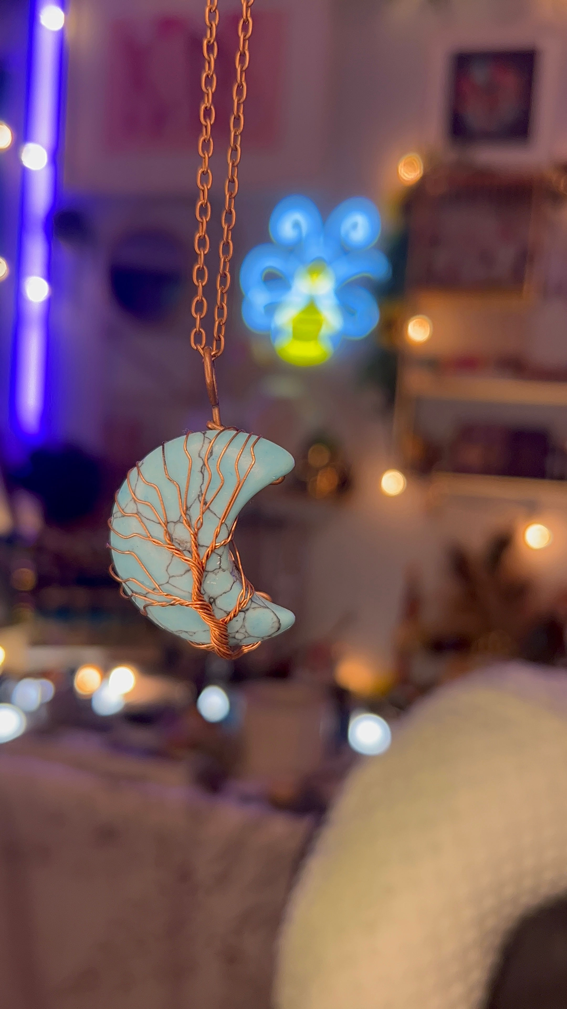 Copper Moon Tree of Life Necklace