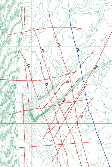 Overview map of a survey