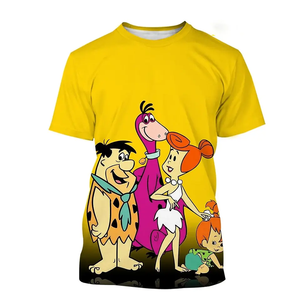 Thumbnail: T-Shirt Funny Cartoon  Casual Comfortable Short Sleeved T-Shirt