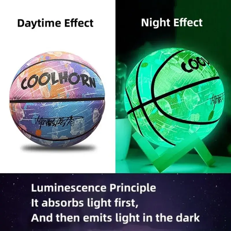 Thumbnail: Glow in Night Glow Basketball Size 5 6 7 Size Gift Children Adult Student