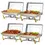 Thumbnail: 4-Pack Chafing Dishes Buffet Set 8qt-9qt Semi Gold Plate Steel Warmer