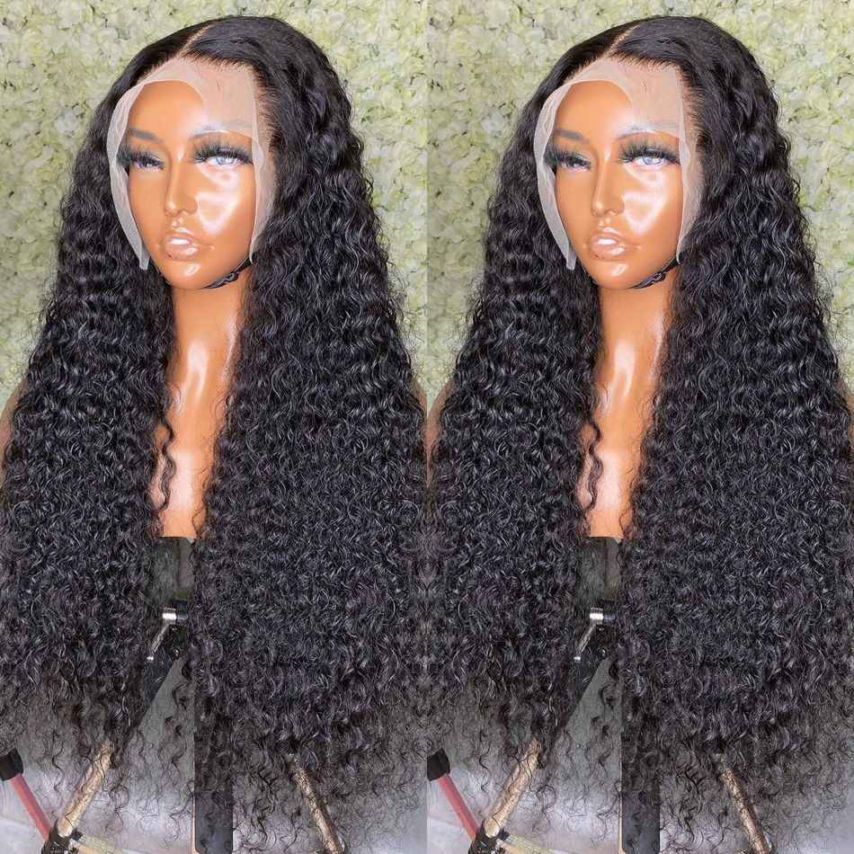 Thumbnail: 150% Density Curly  360 Front Lace Wig Pre Pluked Brazilian Remy Human Hair