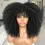 Thumbnail: Synthetic Hair Afro Kinky Curly Wigs With Bangs