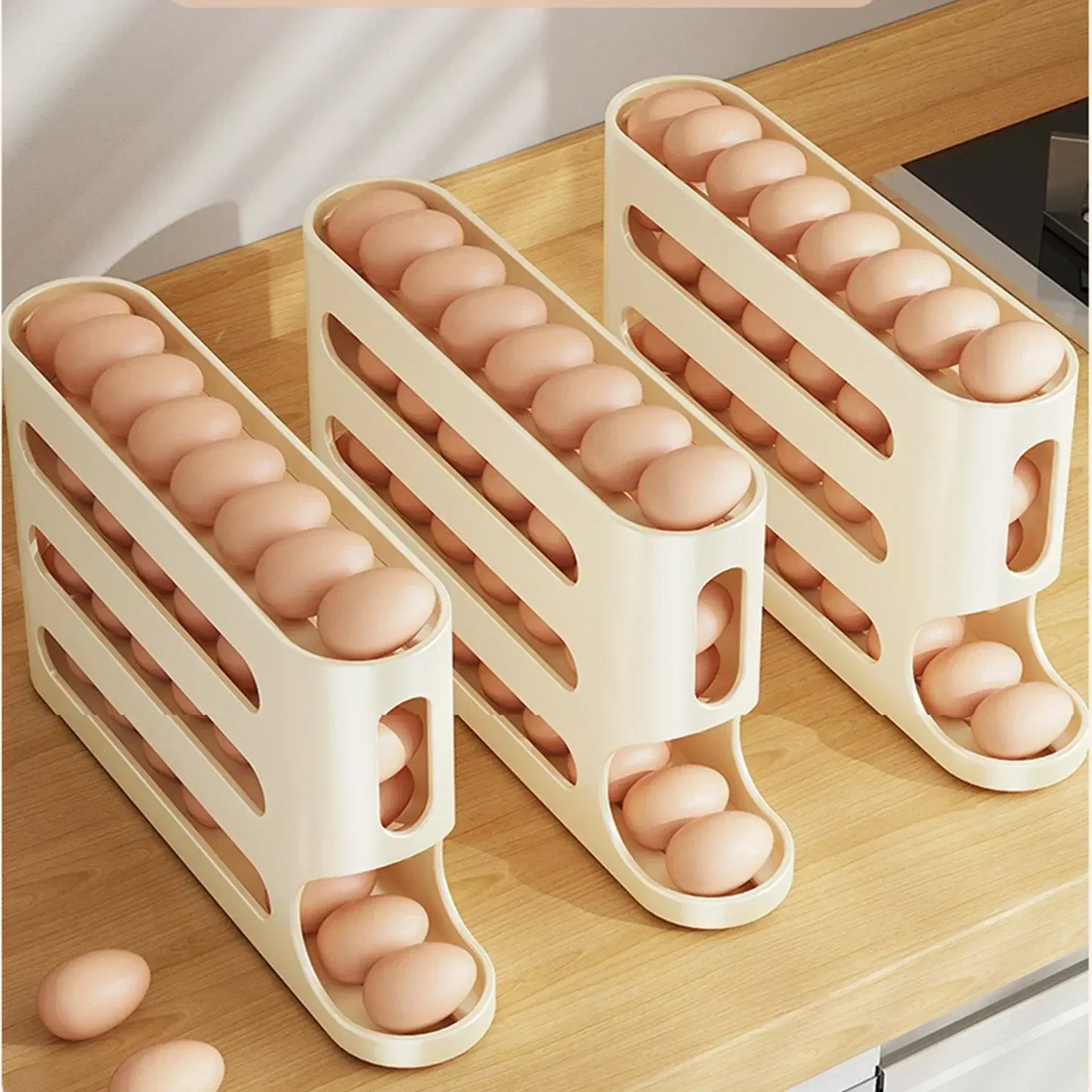 4-Layer Slide Egg Storage Box Ladder Style Egg Box Automatic Egg Rolling Machine