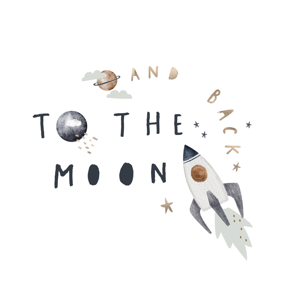 Bügelbild To the Moon and Back