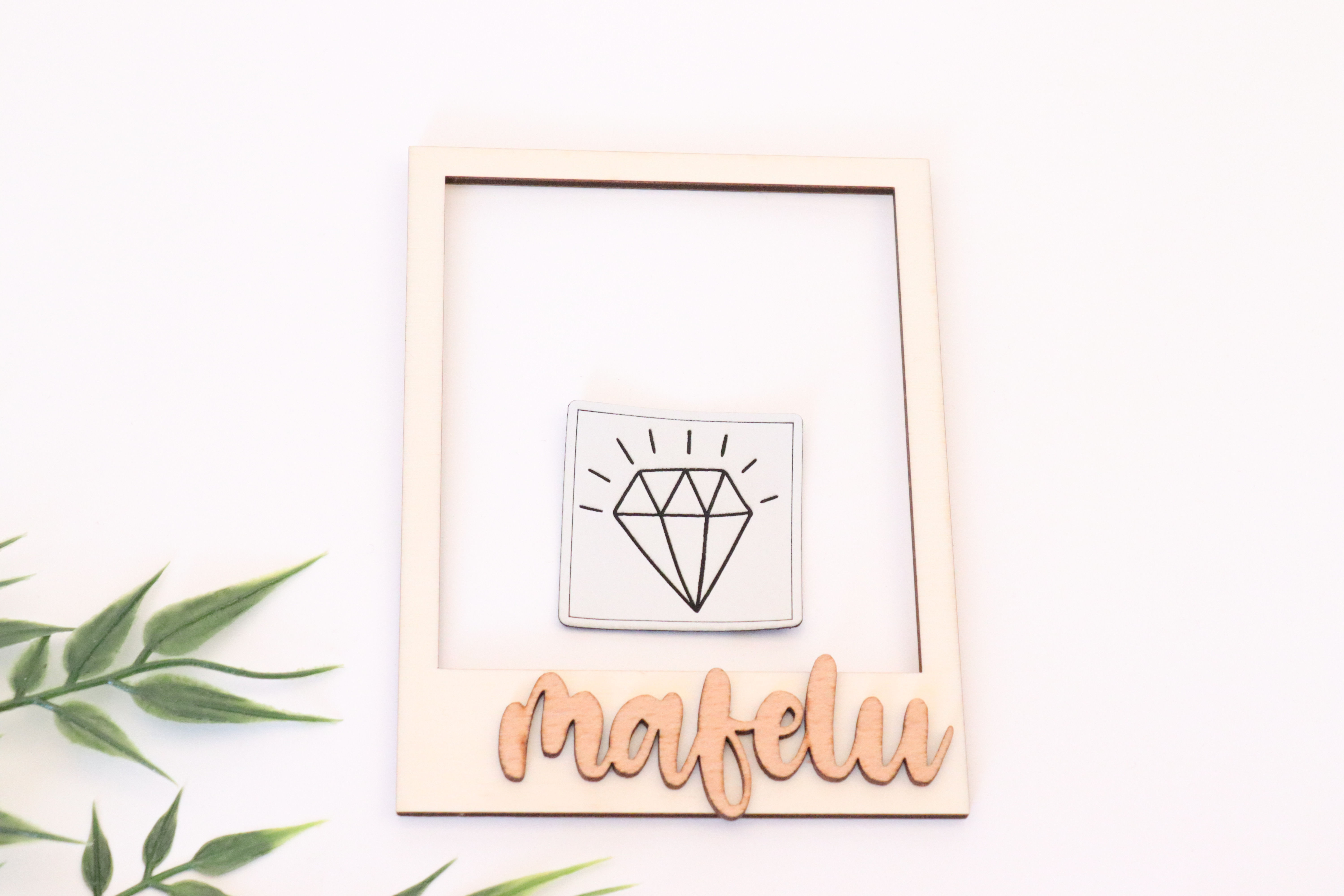 Kunstlederlabel Diamant