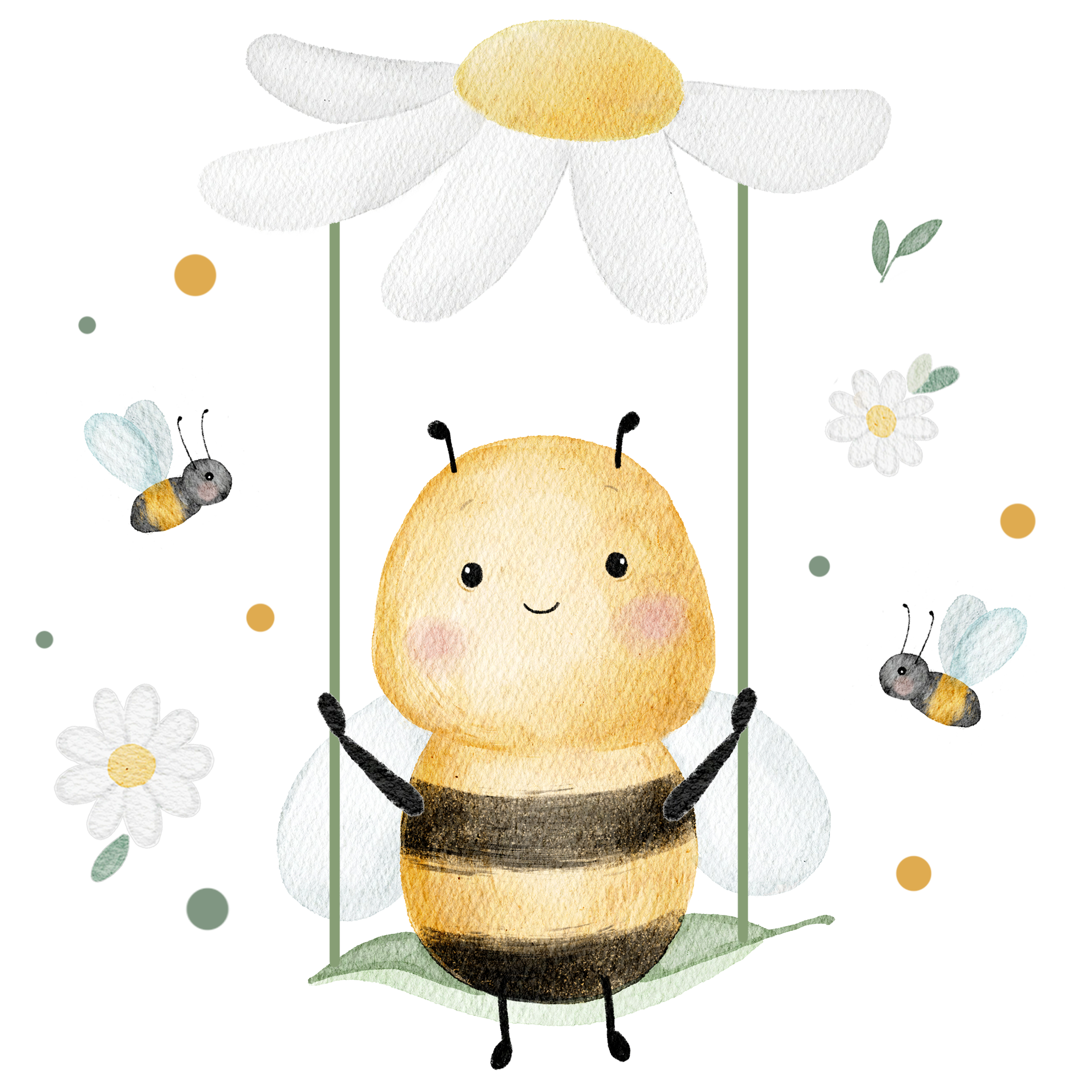 Bügelbild Swinging Bee