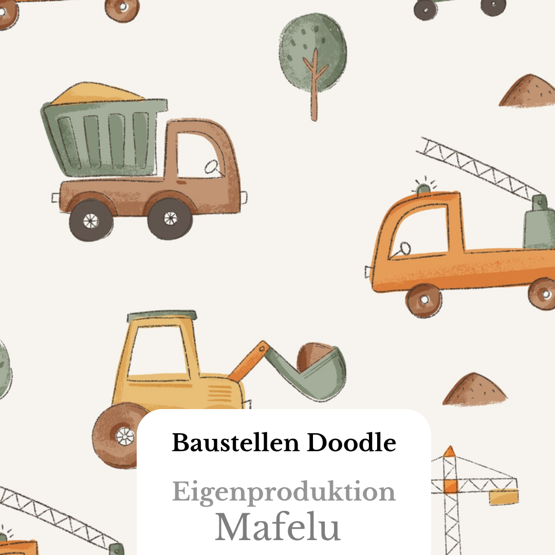 Bio Premium Jersey Baustellen Doodle