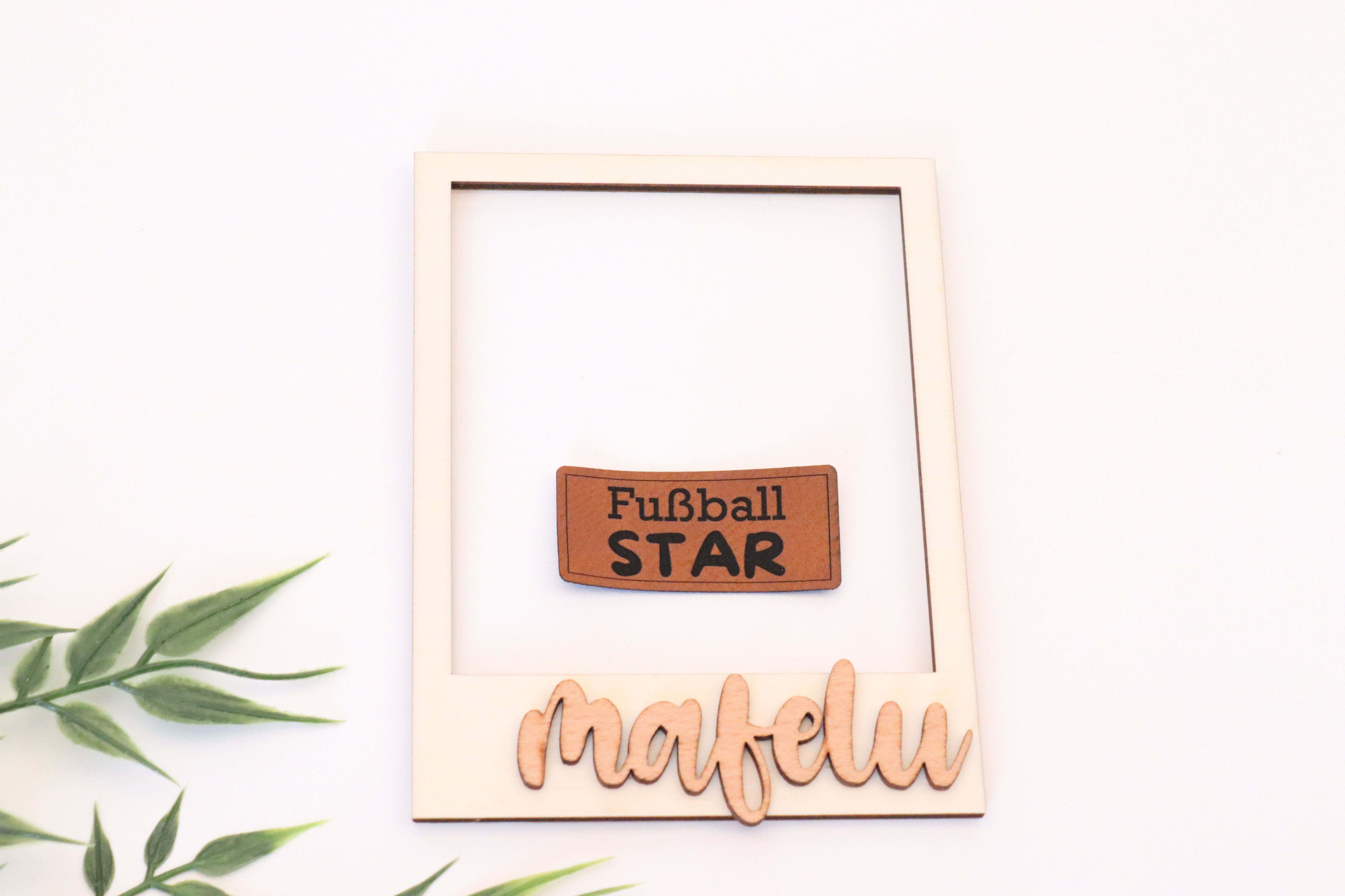 Kunstlederlabel Fußballstar