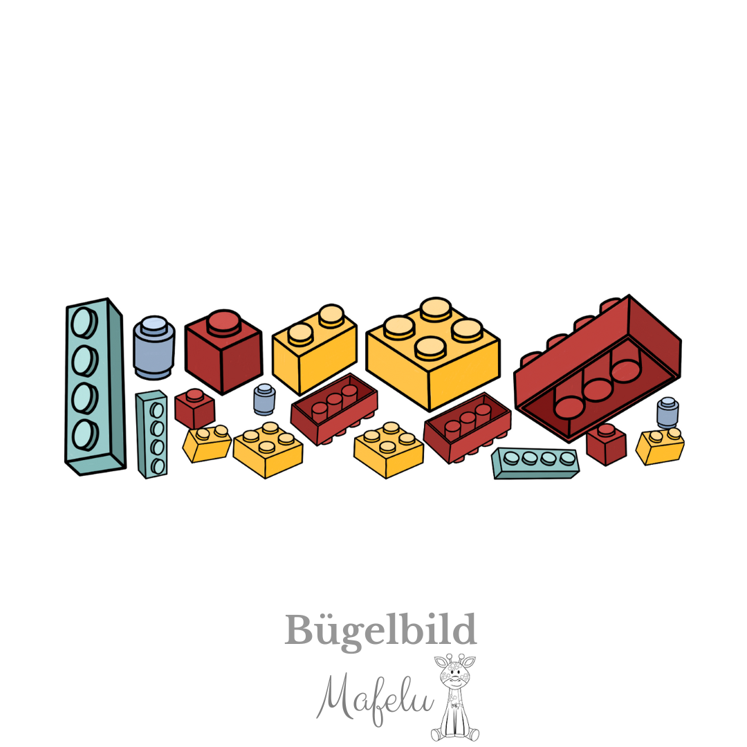 Bügelbild Bausteine