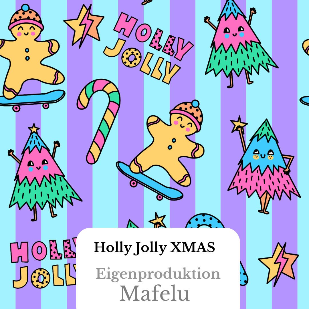 Vorbestellung Bio Premium French Terry Holly Jolly XMAS