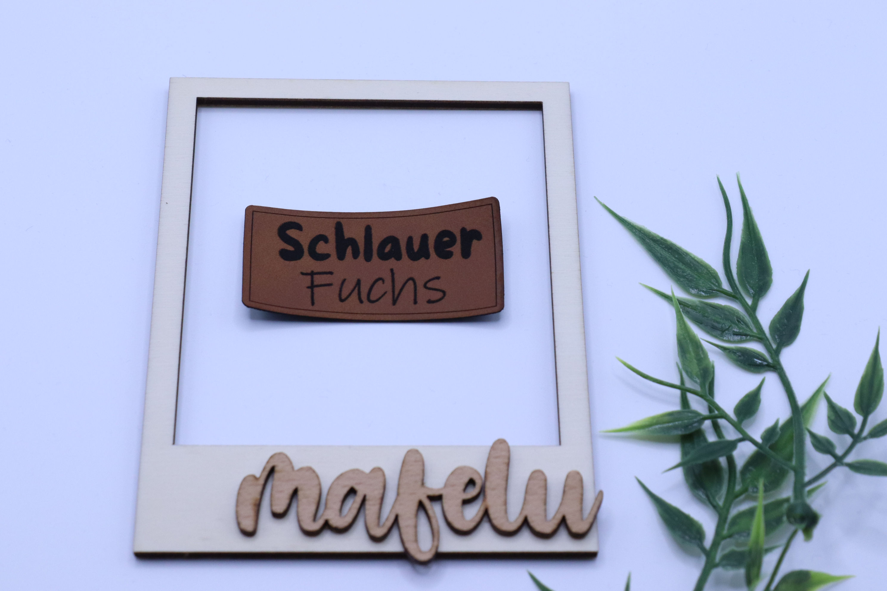 Kunstlederlabel Schlauer Fuchs