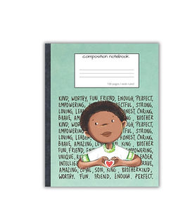 Brown Boy Joy - Lined Composition Notebook Story Journal for kids