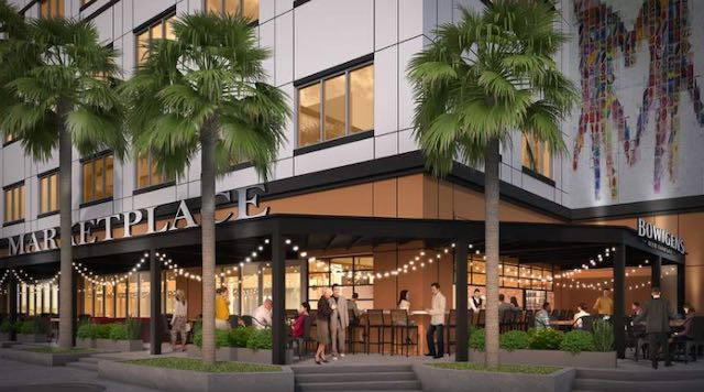 Orlando food hall Marketplace at Avalon will feature seven nine restaurants and a beer brewery.