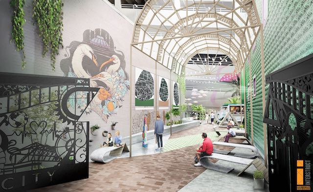 Rendering of the new CityArts Courtyard in Downtown Orlando done by Interstruct