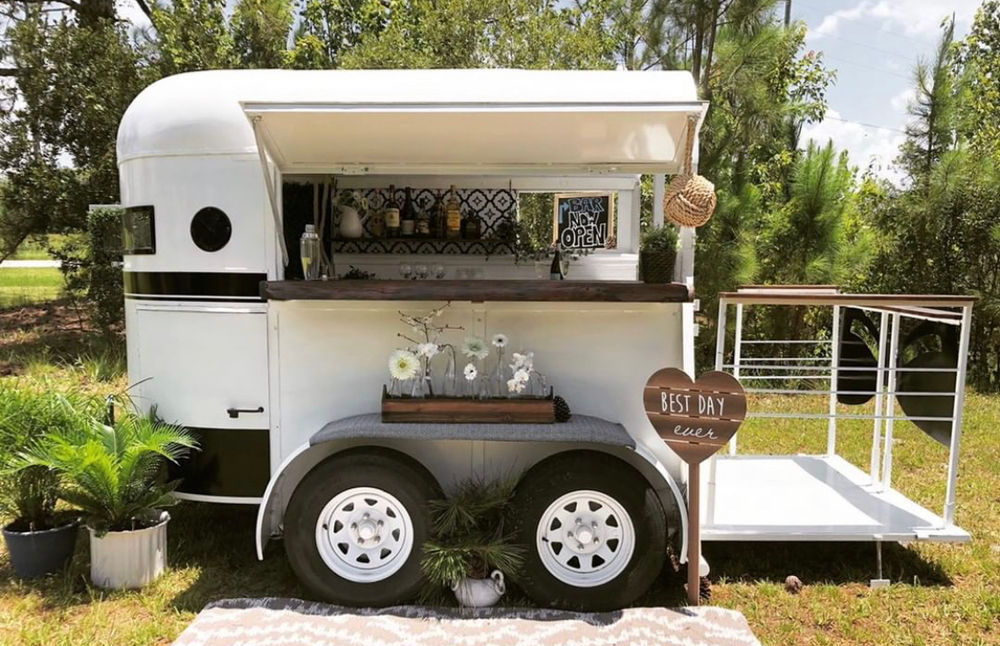 Vintage Horse Trailer Turned Into Mobile Bartending Service