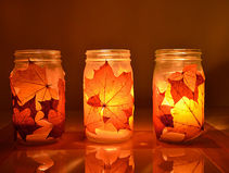 DIY Autumn Leaf Lanterns