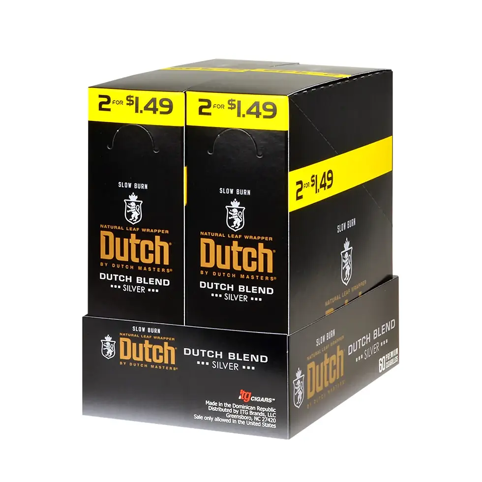 Thumbnail: DUTCH MASTERS FOIL FRESH BLEND SILVER 1.49 CENT CIGARILLOS 30 PACKS OF 2