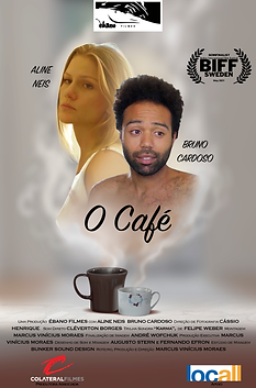 Pôster do curta-metragem "O Café", da produtora Ébano Filmes.