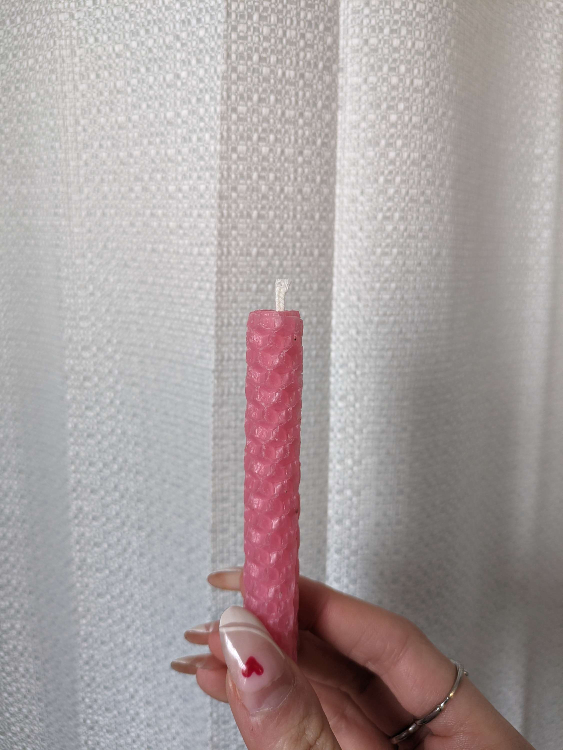 Light Pink Beeswax Spell Candle