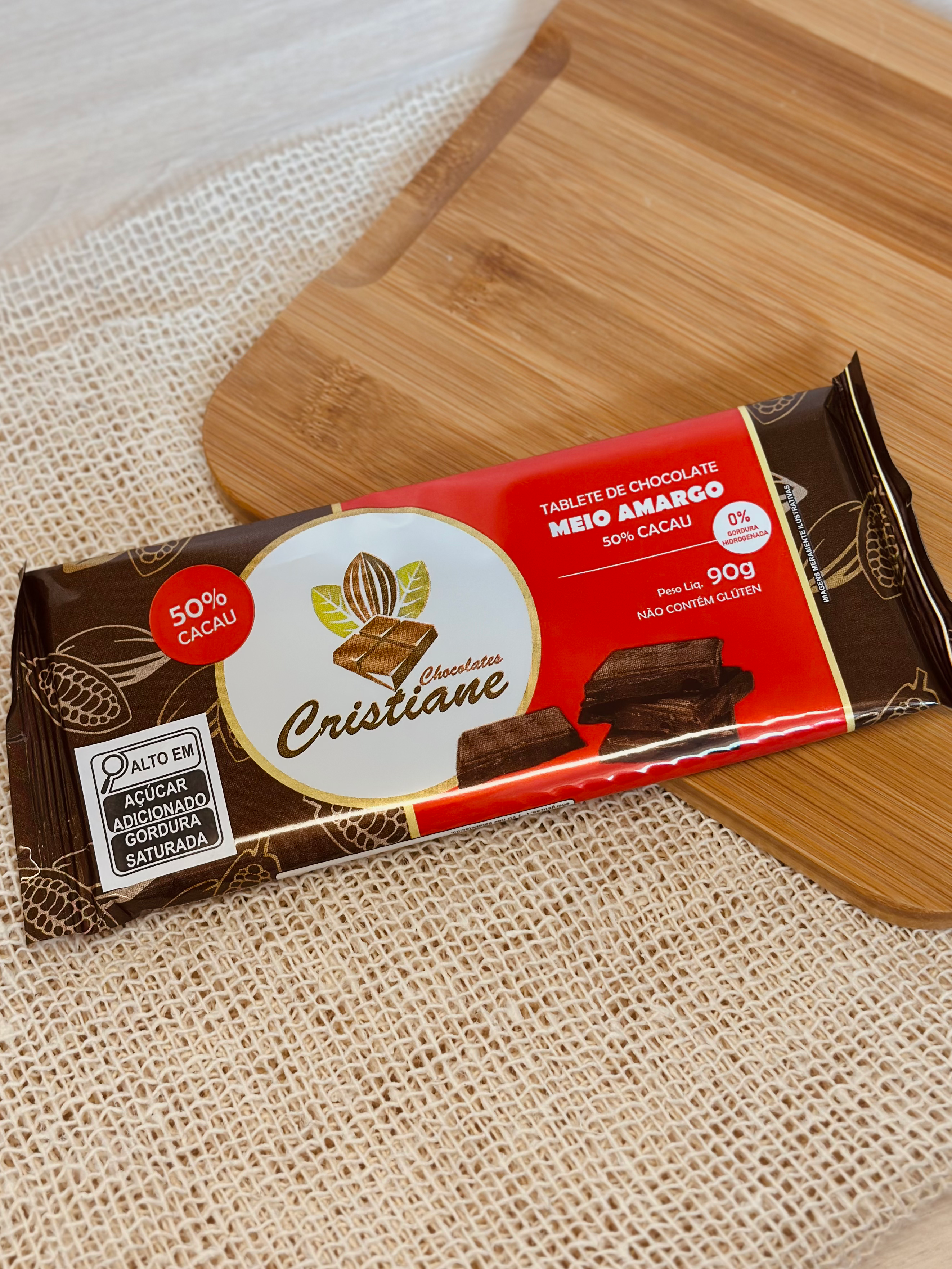 Barra 90g. Meio Amargo (50% Cacau)