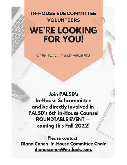 Call for PALSD In-House Subcommittee Volunteers!