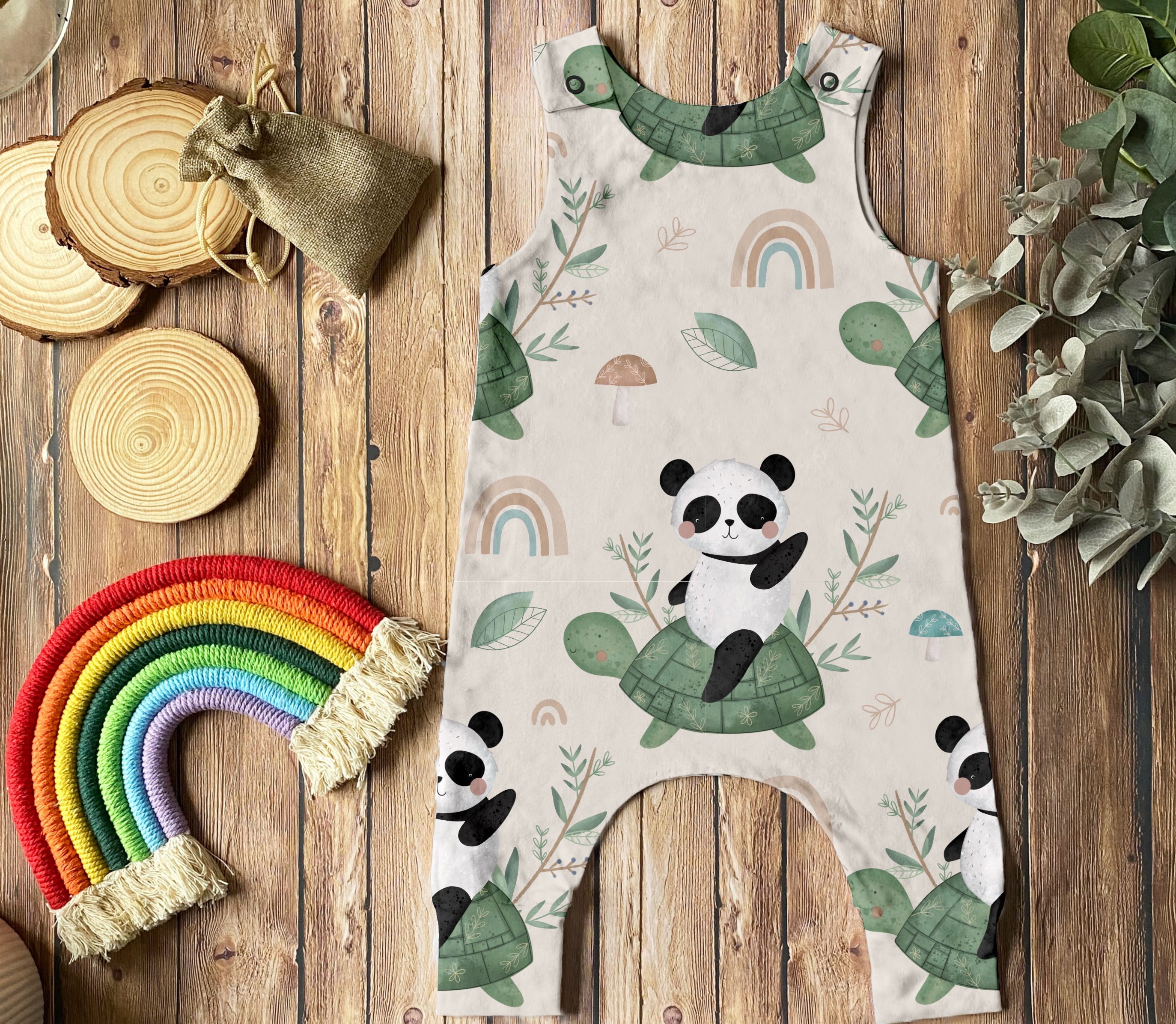 Panda Race Romper