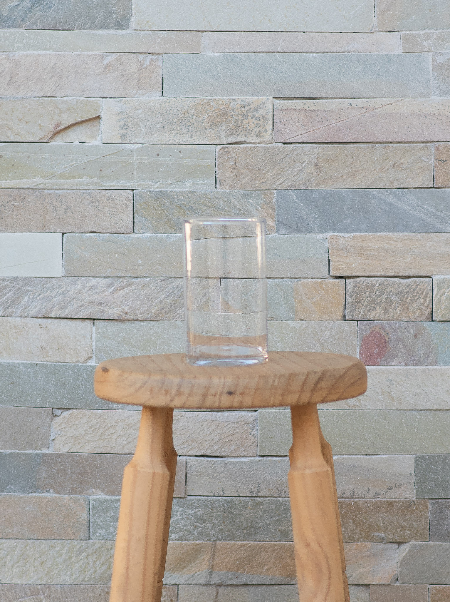 Florero cilíndrico de vidrio 15 cm