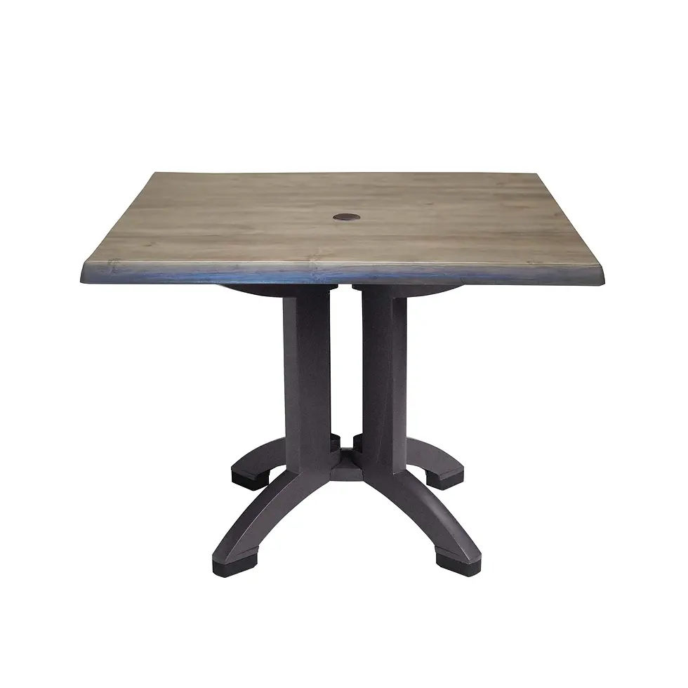 Thumbnail: Atlanta 48" x 32" Shiplap Decor Table with Bronze Legs