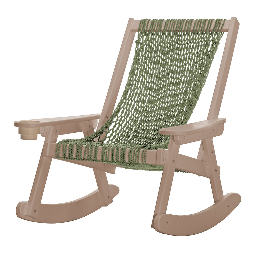 Thumbnail: Coastal Weatherwood Rope Rocker
